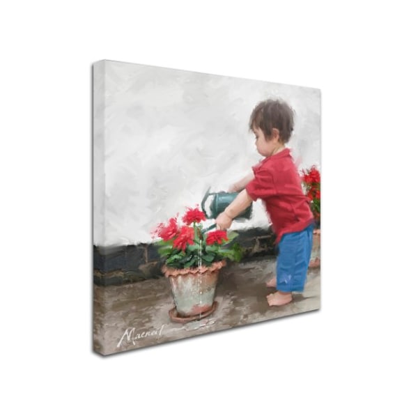 The Macneil Studio 'Boy With Watering Can' Canvas Art,24x24
